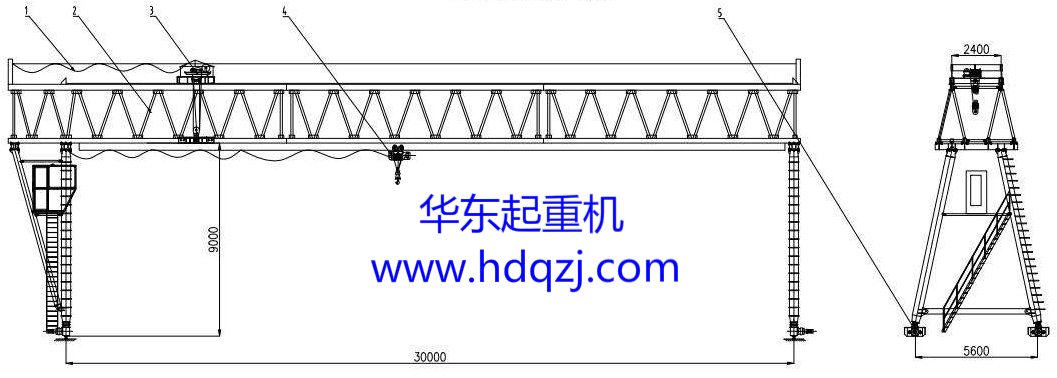 提梁機尺寸圖紙